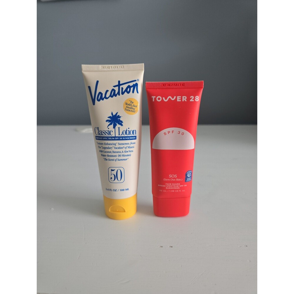 Vacation Classic Lotion SPF 50 Sunscreen & Tower 28 SPF 30 Face Guard NEW
